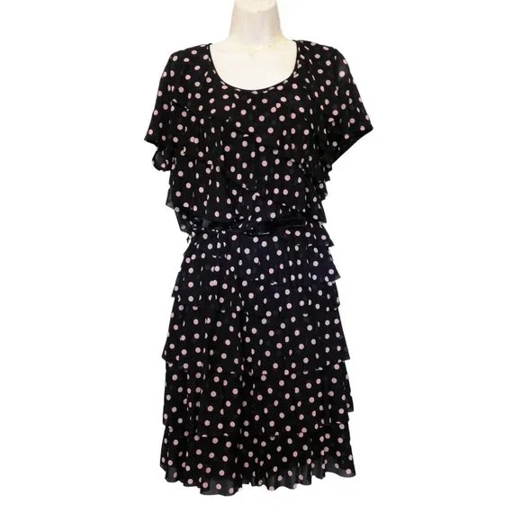 strapless open back dress Pink & Black 1960s Bow Off-Shoulder Belted Dress main image 1